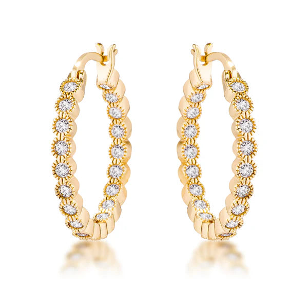 Golden Glow Hoop Earrings